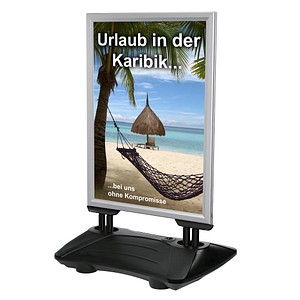update displays Kundenstopper WindPro silber DIN A1 2 Fächer 66,6 x 72,0 x 118,0 cm, 1 St.