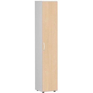 geramöbel Aktenschrank Flex, S-346100-BL lichtgrau, buche 5 Fachböden 40,0 x 42,0 x 216,0 cm
