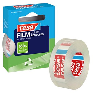 tesa CLEAR RECYCLED Klebefilm transparent 19,0 mm x 33,0 m 1 Rolle