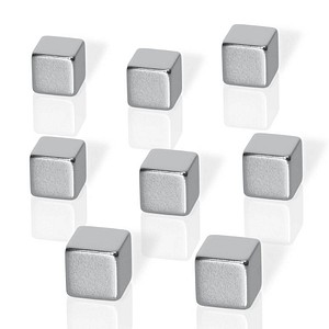 8 Be!Board® Magnete silber 1,0 x 1,0 x 1,0 cm