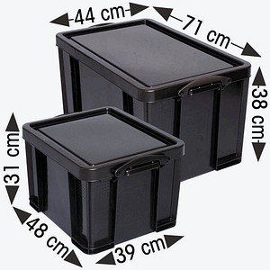 Really Useful Box Aufbewahrungsboxen-Set schwarz