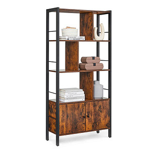 VASAGLE Bücherregal braun, schwarz 74,0 x 30,0 x 154,5 cm, 1 St.