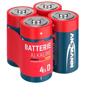 ANSMANN Batterien Red Alkaline Alkali-Mangan Mono D 1,5 V, 4 St.