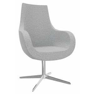 fm Sessel Pirum hellgrau chrom Stoff 71,0 x 71,0 x 105,5 cm, 1 St.