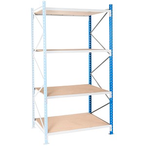 Manorga Anbau-Schwerlast-Weitspannregal EPSIVOL ZR2520104NSF4 blau, braun 200,0 x 100,0 x 250,0 cm