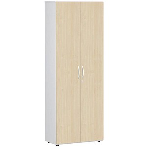 geramöbel Aktenschrank Flex, S-386100-AW weiß, ahorn 5 Fachböden 80,0 x 42,0 x 216,0 cm