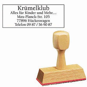 Textstempel, individualisierbar ohne Logo, 1 St.