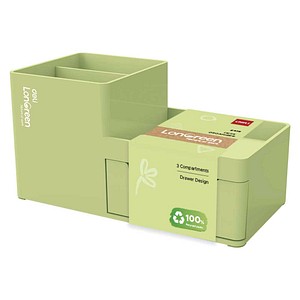 deli Schreibtisch-Organizer Longreen grün Kunststoff 4 Fächer 17,2 x 8,8 x 9,0 cm