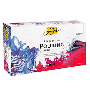 KREUL Pouring Acrylfarben farbsortiert, 6 St.