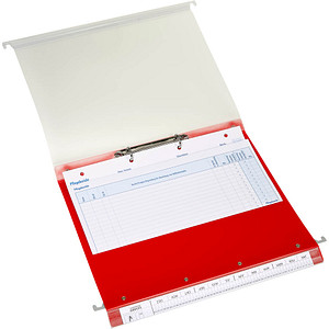 BOI Patienten-Dokumentations-Hängemappe 2-Ringe Click 2 Stationär rot Boden: 2,5 cm, 1 St.