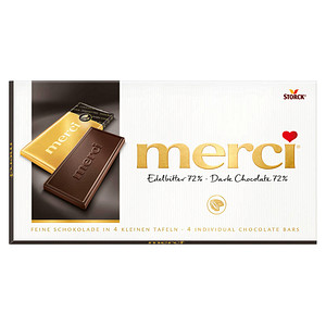 merci® Edelbitter 72 % Schokolade 4 St./100,0 g, 1 Pack