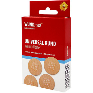 WUNDmed® Pflaster Rund beige 2,5 x 2,5 cm, 20 St.