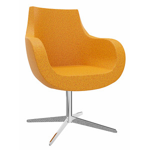fm Sessel Pirum orange chrom Stoff 71,0 x 71,0 x 90,0 cm, 1 St.
