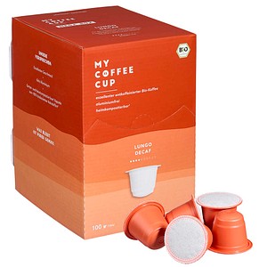MY COFFEE CUP LUNGO DECAF Bio-Kaffeekapseln, Arabicabohnen 100 St.