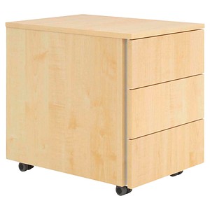 BaseLite Rollcontainer ahorn 3 Auszüge 39,5 x 54,8 x 51,0 cm
