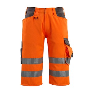 MASCOT® unisex Warnschutzhose kurz Luton  orange, dunkelanthrazit Größe 50