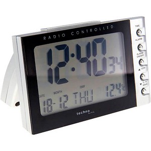 TechnoLine® digitaler Funkwecker WT 188 schwarz Kunststoff