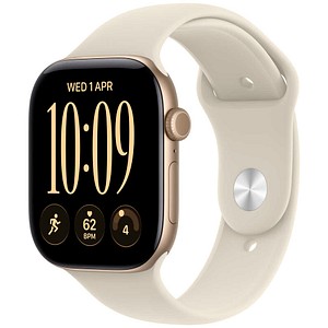 Apple Watch 12 42 mm Aluminium gold (GPS + Cellular) Sportarmband S/M  beige