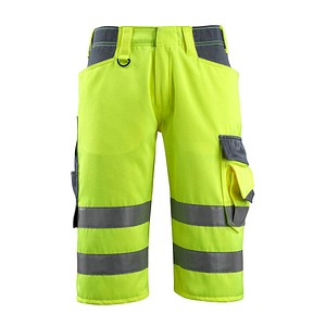 MASCOT® unisex Warnschutzhose kurz Luton  gelb, schwarzblau Größe 58