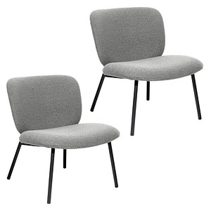meet powered by PAPERFLOW Sessel TWIST grau schwarz Stoff 60,0 x 53,0 x 82,0 cm, 1 St.
