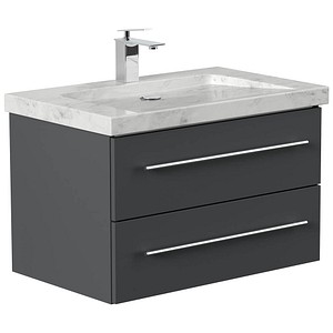 POSSEIK Waschbecken mit Unterschrank WHITE YAMO 75 grafit 75,0 x 45,0 x 50,0 cm