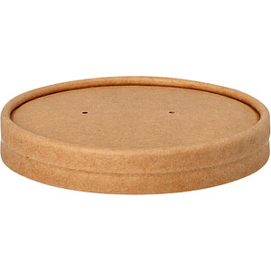 STARPAK Deckel für Einweg-Suppenbecher braun Ø 9,8 cm, 25 St.