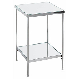 HAKU Möbel Beistelltisch rechteckig Glas silber 28,0 x 28,0 x 46,0 cm, 1 St.