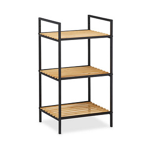 relaxdays Beistellregal braun, schwarz 39,0 x 32,5 x 71,0 cm, 1 St.