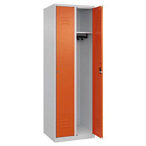 CP Spind Classic Plus reinorange, lichtgrau 080000-20 S10032, 2 Schließfächer 60,0 x 50,0 x 185,0 cm