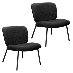 meet powered by PAPERFLOW Sessel TWIST anthrazit schwarz Stoff 60,0 x 53,0 x 82,0 cm, 1 St.