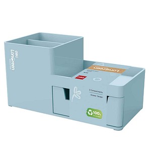 deli Schreibtisch-Organizer Longreen hellblau Kunststoff 4 Fächer 17,2 x 8,8 x 9,0 cm