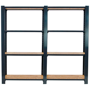 Simonrack Schwerlast-Weitspannregal OFFICLICK 4 8425437127694 anthrazit, braun 160,0 x 30,0 x 150,0 cm