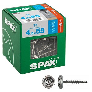 SPAX® Spenglerschrauben T20 Linsensenkkopf A2 4577000450556 4,5 mm x 55 mm, 70 St.