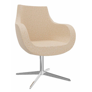 fm Sessel Pirum sand chrom Stoff 71,0 x 71,0 x 90,0 cm, 1 St.