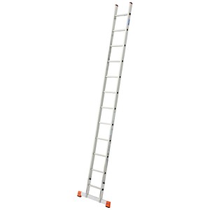 KRAUSE Anlegeleiter MONTO Sibilo silber 12 Sprossen, H: 355,0 cm