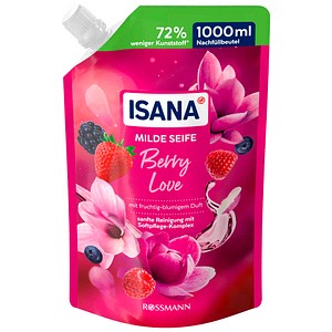 ISANA Berry Love Flüssigseife Nachfüllpackung 1 l, 1 St.