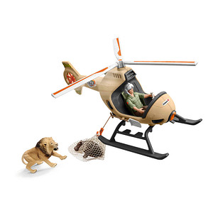 Schleich® Farm World 42476 Helikopter Tierrettung Spielfiguren-Set