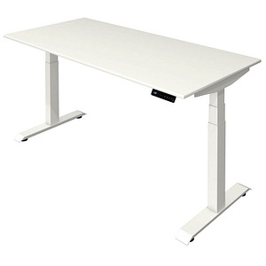 Kerkmann Move 4 elektrisch höhenverstellbarer Schreibtisch weiß rechteckig, T-Fuß-Gestell weiß 160,0 x 80,0 cm