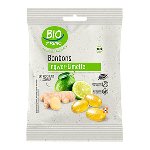 BIO PRIMO Bio Ingwer-Limette Bonbons 13 St./ 60,0 g, 1 Pack