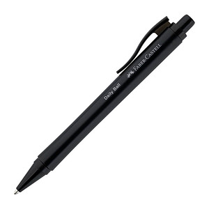 FABER-CASTELL Kugelschreiber Daily Ball schwarz, Schreibfarbe: blau, 1 St.