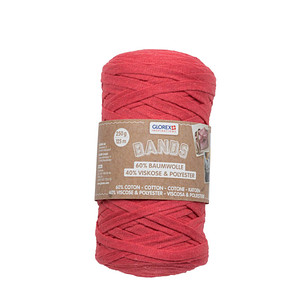 GLOREX Makramee Garn rot Bands, 1 St.