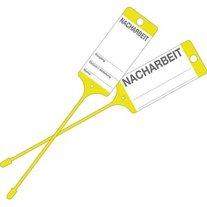 EICHNER Hängeetiketten Nacharbeit gelb 21,5 x 5,8 cm gelocht, 200 St.
