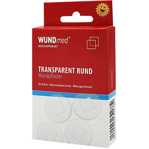 WUNDmed® Pflaster Rund 02-052 transparent 2,5 x 2,5 cm, 20 St.