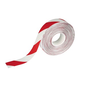 DURABLE Bodenmarkierungsband DURALINE® rot, weiß 50,0 mm x 30,0 m