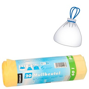 STARPAK Müllbeutel 60,0 l gelb 20,0 µm, 20 St.