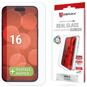 DISPLEX® Real Glass Schutz-Set für Apple iPhone 16