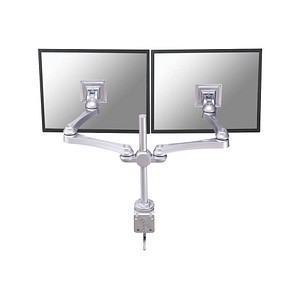 Neomounts Monitor-Halterung FPMA-D930D FPMA-D930D silber für 2 Monitore, Tischklemme, Tischbohrung