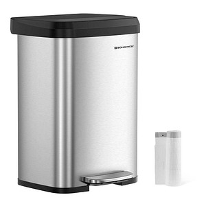 SONGMICS Mülleimer 50,0 l silber, 1 St.
