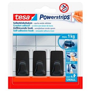tesa Eckig Small Klebehaken für max. 1,0 kg, 1,4 x 3,4 cm, 3 St.