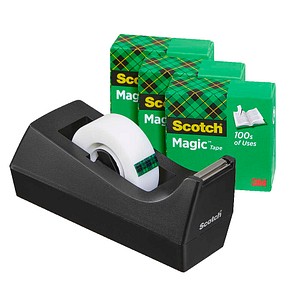 AKTION: Scotch Tischabroller-Set Magic™ Tape schwarz